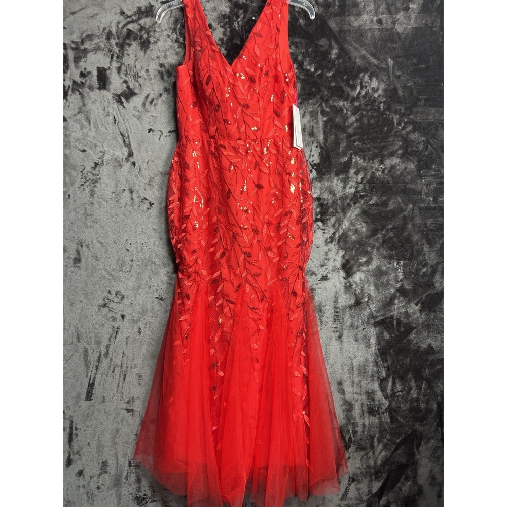 Witness of Love Red Sequin Tulle Dress Wms Small Corset‎ Prom Wedding Formal NWT